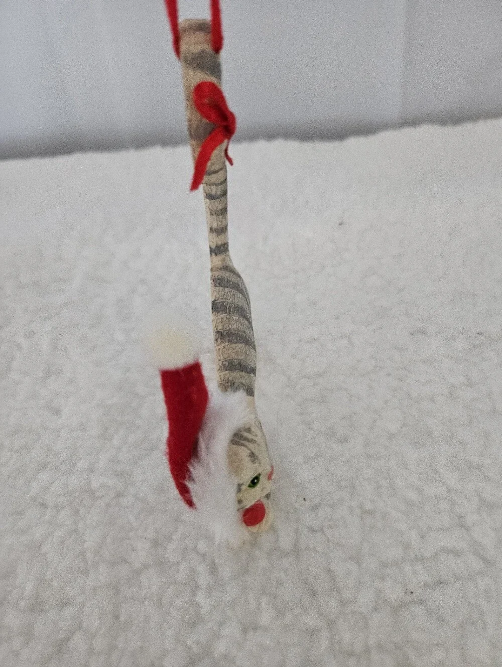Cat With A Ref Santa Hat, Christmas Ornament, Kurt S. Adler,
